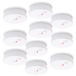 Magasin D'outils Pour La Maison 16 10 DETECTEURS DE FUMEE ALARME AVERTISSEUR ANTI INCENDIE PILE 9V CERTIFIE EN 1460