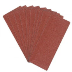 Silverline 10 FEUILLES ABRASIVES 1/3 PINCEES 93 X 230 MM - GRAIN 80 POUR PONCAGES