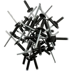 100 RIVETS ECLATEURS NOIRS De 4.8 X 20 PLAQUES D'IMMATRICULATION