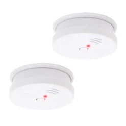 2 DETECTEURS DE FUMEE ALARME AVERTISSEUR ANTI INCENDIE PILE 9V CERIFIE EN 14604