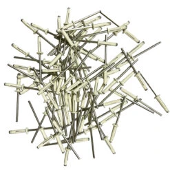 250 RIVETS ETOILES TRILOBES BLANCS DE 4 X 18