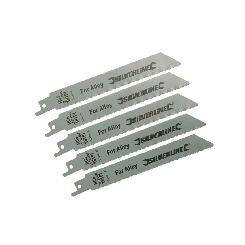 Silverline 5 LAMES DE SCIE SABRE POUR UNE COUPE FINE DU BOIS ET DES ALLIAGES 5 Silverline 5 LAMES DE SCIE SABRE POUR UNE COUPE FINE DU BOIS ET DES ALLIAGES – Image 3