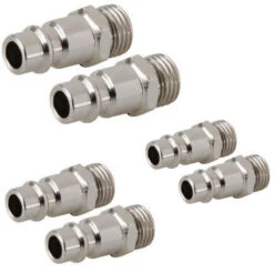 Silverline 6 EMBOUTS POUR RACCORD PNEUMATIQUE EURO - FILETAGE MALE 1/4 BSP