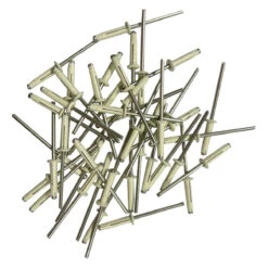 80 RIVETS ETOILES TRILOBES BLANCS DE 4 X 18