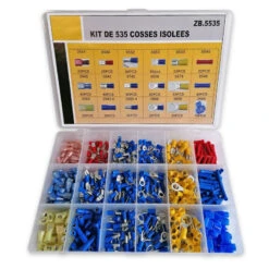 ASSORTIMENT DE 535 COSSES ISOLEES A SERTIR BLEUES ROUGES ET JAUNES