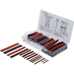 ASSORTIMENTS DE 150 PIECES DE GAINES THERMORETRACTABLES ROUGES ET NOIRES