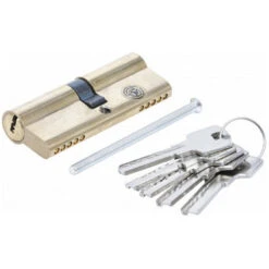 BARILLET 40/40 CYLINDRE DE SERRURE 80 MM EN LAITON AVEC 5 CLES