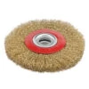 Silverline BROSSE CIRCULAIRE METALLIQUE A FILS D'ACIER LAITONNES DE 125 Mm TOUS TOURETS -Magasin D'outils Pour La Maison brosse circulaire metallique a fils d acier laitonnes de 125 mm