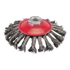 Silverline BROSSE ROUE CONIQUE A FIL D'ACIER TORSADEE Ø 115 MM