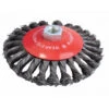PROMO BROSSE ROUE CONIQUE A FIL D'ACIER TORSADEE Ø 125 MM