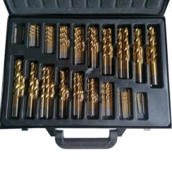 COFFRET DE 170 FORETS HELICOIDAUX HSS DE 1 à 10 Mm TITANES