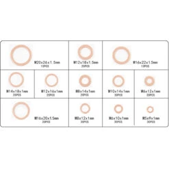 COFFRET De 280 RONDELLES JOINTS CUIVRES ASSORTIES - 12 DIMENSIONS 8 COFFRET De 280 RONDELLES JOINTS CUIVRES ASSORTIES - 12 DIMENSIONS -Magasin D'outils Pour La Maison coffret de 280 rondelles joints cuivres assorties 2