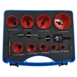 COFFRET DE 9 SCIE-CLOCHES BI-METAL POUR ELECTRICIENS ET PLOMBIERS DE 19 à 64 Mm