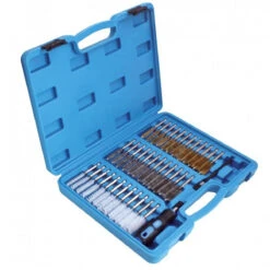 COFFRET JEU DE 38 BROSSES DE NETTOYAGE INJECTEURS, BOUGIES ACIER LAITON NYLON -Magasin D'outils Pour La Maison coffret jeu de 38 brosses de nettoyage injecteurs bougies acier laiton nylon 1