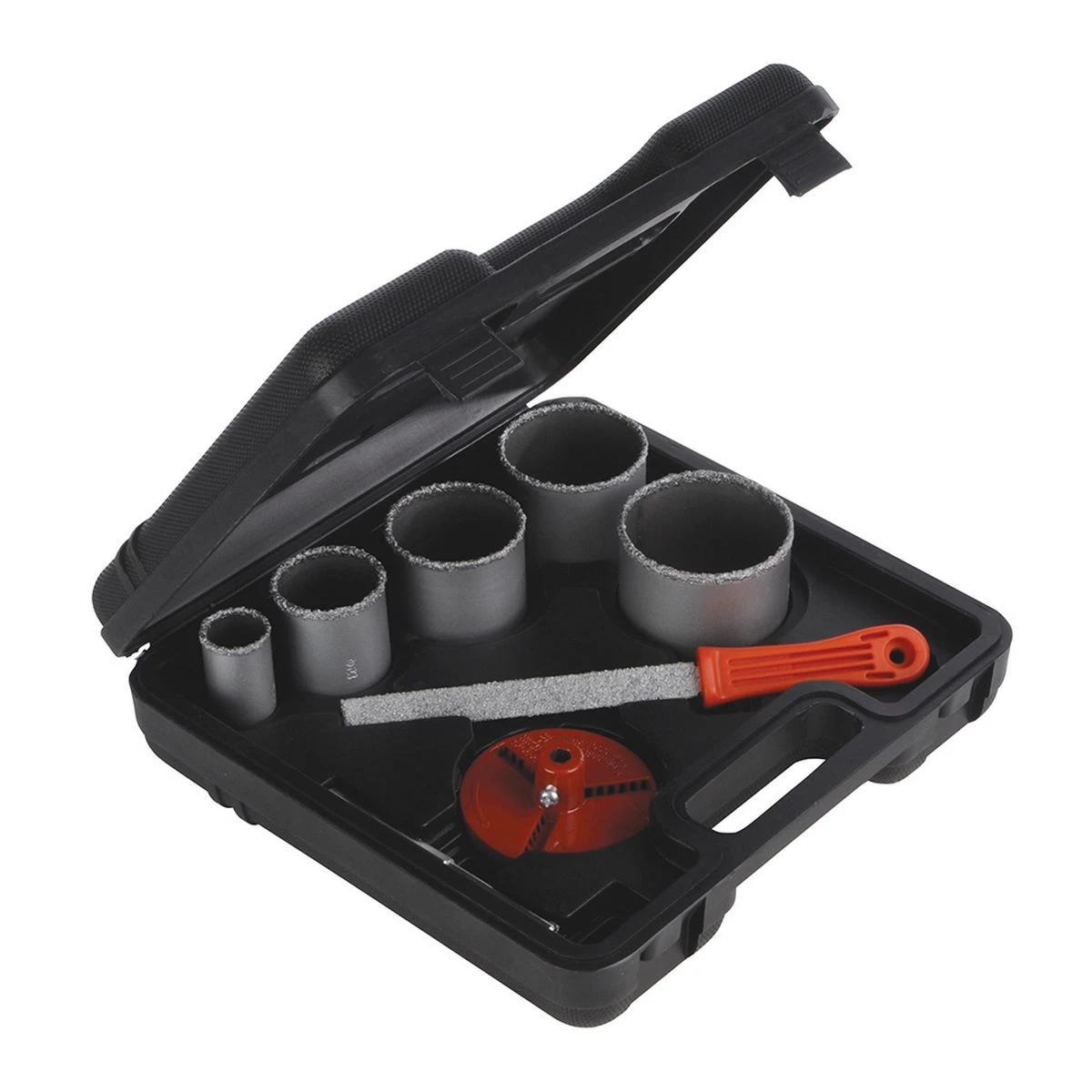 Silverline COFFRET SCIES TREPANS CLOCHES De 33 à 83. GRAIN CARBURE DE TUNGSTENE 8 PIECES 3 Silverline COFFRET SCIES TREPANS CLOCHES De 33 à 83. GRAIN CARBURE DE TUNGSTENE 8 PIECES