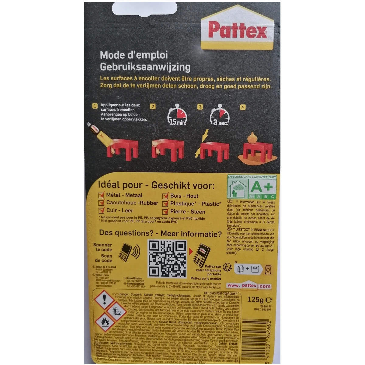 COLLE PROFESSIONNELLE NEOPRENE GEL 125 G PATTEX HENKEL LOCTITE 4 COLLE PROFESSIONNELLE NEOPRENE GEL 125 G PATTEX HENKEL LOCTITE â Image 2