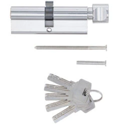 CYLINDRE DE SERRURE DE SECURITE AVEC BOUTON 90 MM 45/45 ET 5 CLES 7 CYLINDRE DE SERRURE DE SECURITE AVEC BOUTON 90 MM 45/45 ET 5 CLES -Magasin D'outils Pour La Maison cylindre de serrure de securite avec bouton 90 mm et 5 cles 2