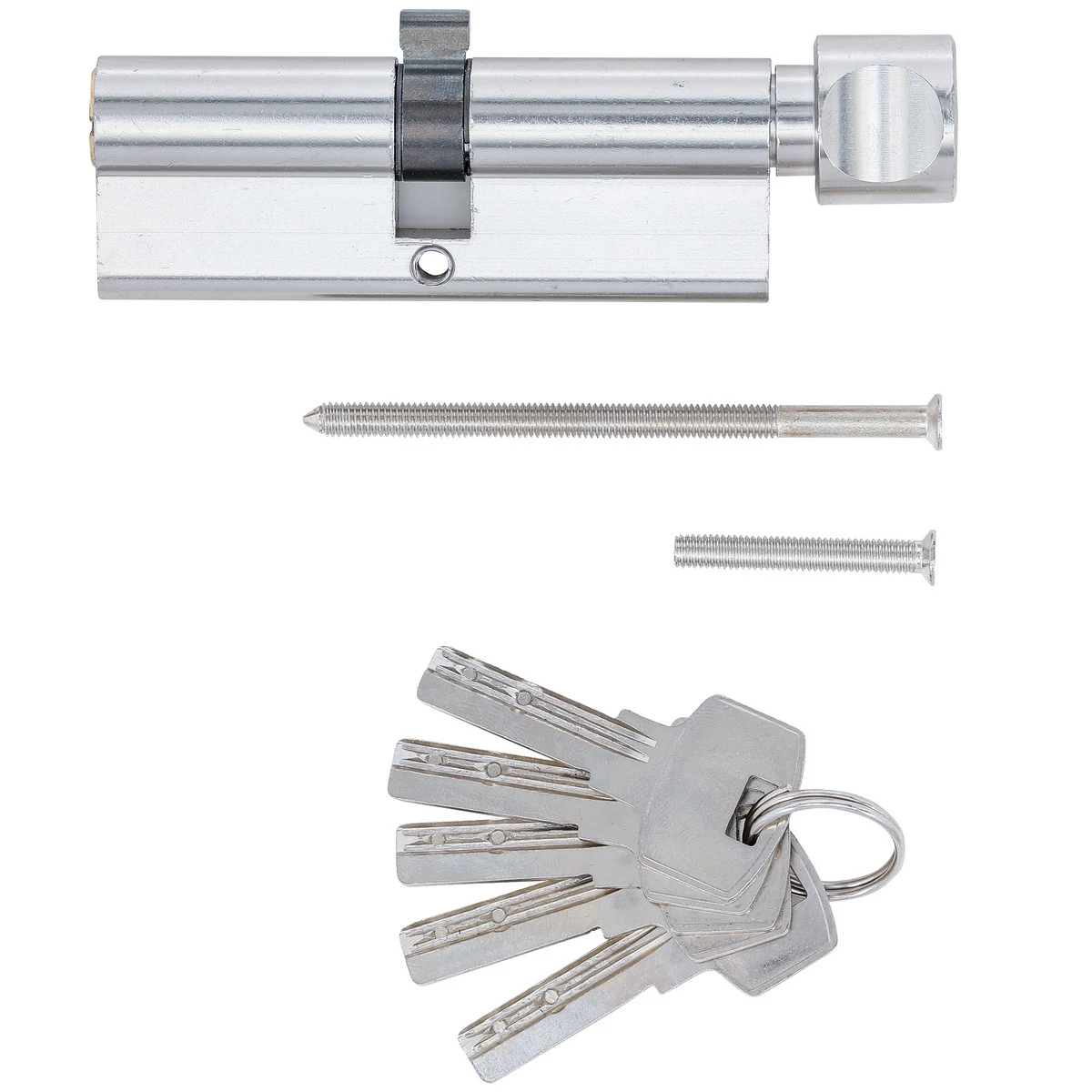 CYLINDRE DE SERRURE DE SECURITE AVEC BOUTON 90 MM 45/45 ET 5 CLES 5 CYLINDRE DE SERRURE DE SECURITE AVEC BOUTON 90 MM 45/45 ET 5 CLES – Image 3