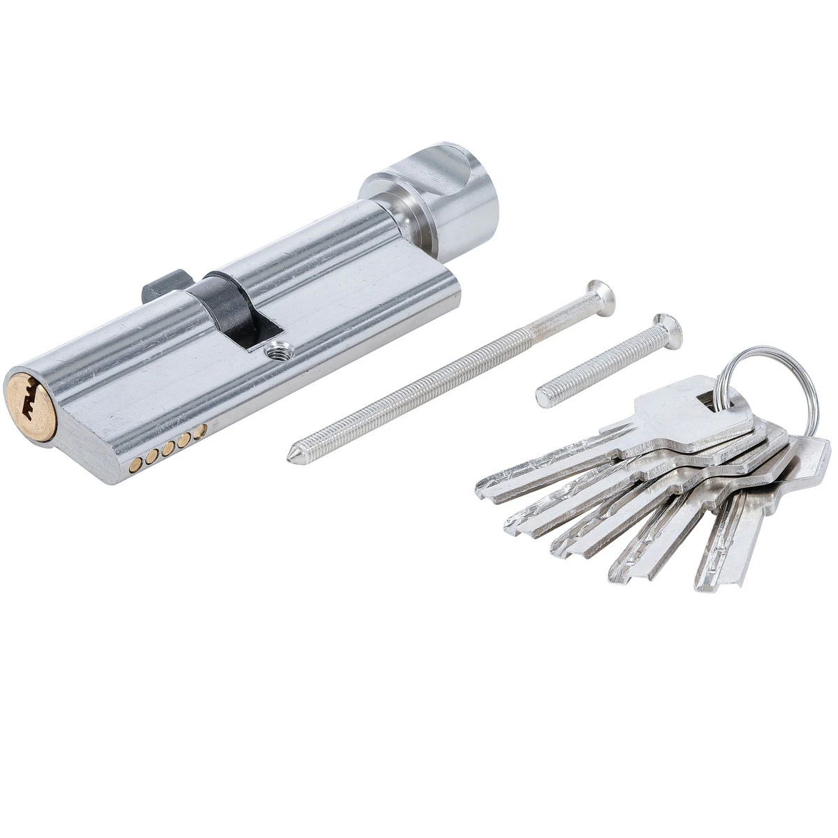 CYLINDRE DE SERRURE DE SECURITE AVEC BOUTON 90 MM 45/45 ET 5 CLES 3 CYLINDRE DE SERRURE DE SECURITE AVEC BOUTON 90 MM 45/45 ET 5 CLES