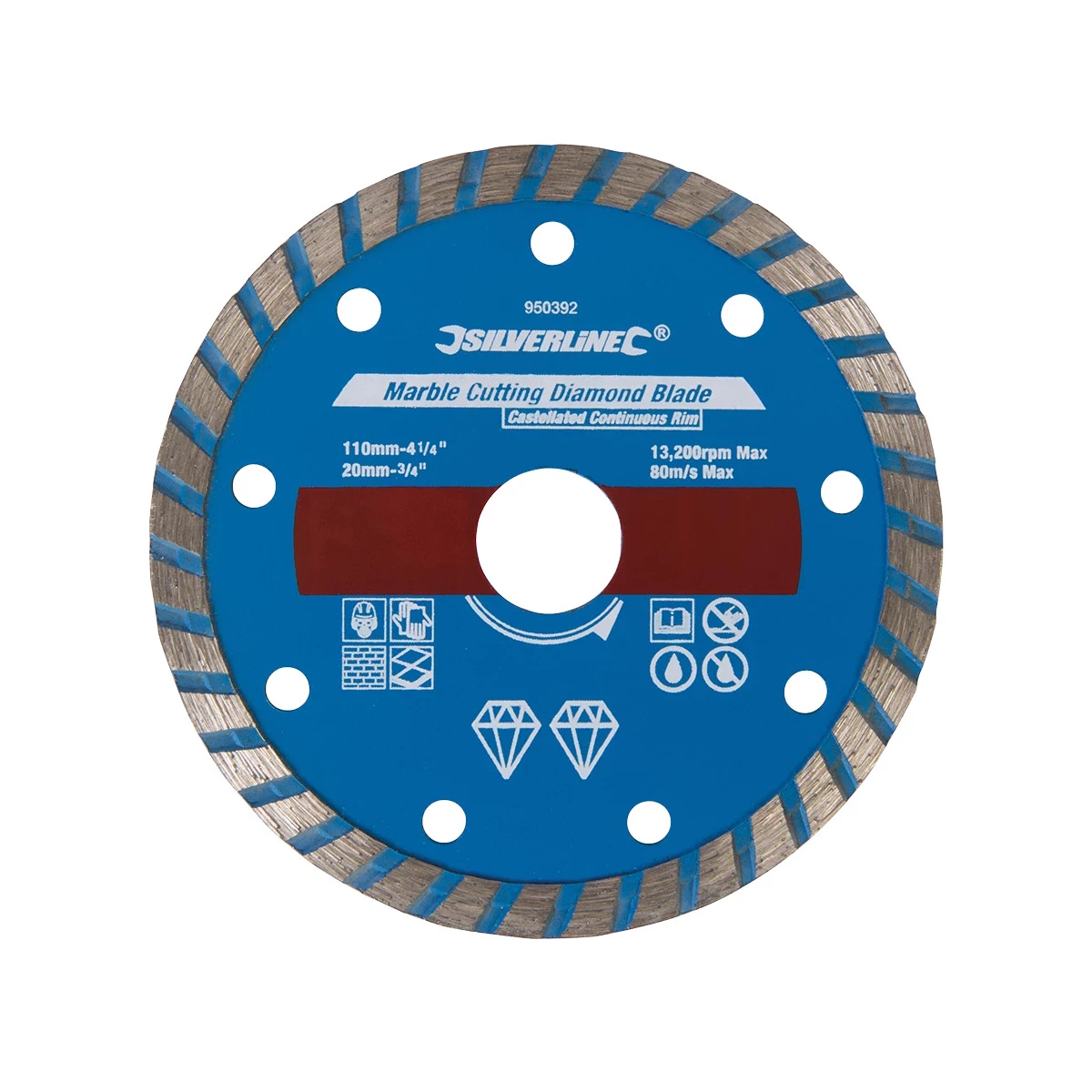 Silverline DISQUE DIAMANT TRES FIN SCIE A CARRELAGE 110X20X7X1.6 POUR COUPE SEC ET EAU 3 Silverline DISQUE DIAMANT TRES FIN SCIE A CARRELAGE 110X20X7X1.6 POUR COUPE SEC ET EAU