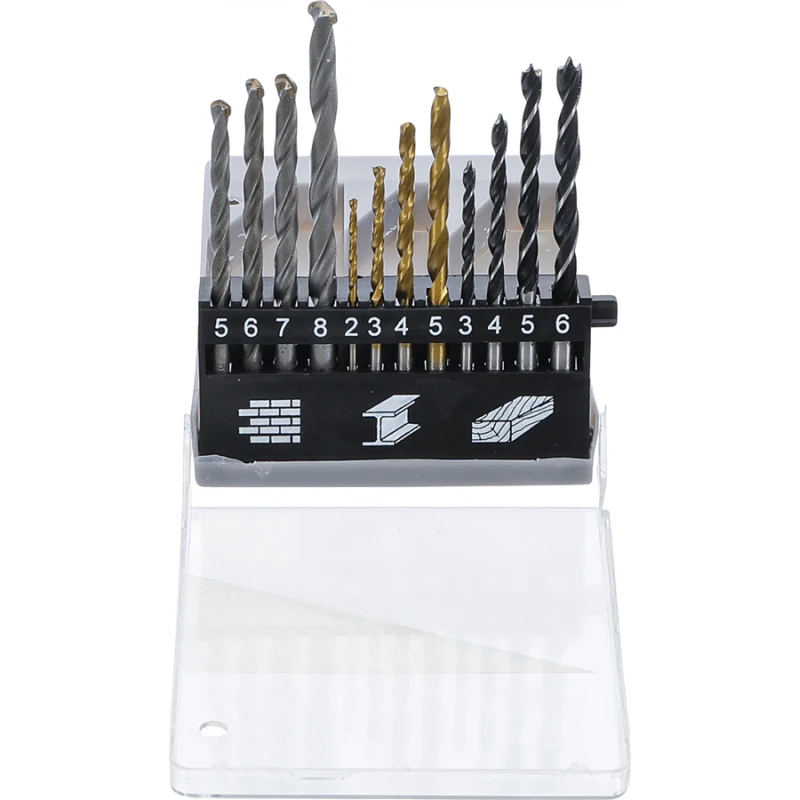 ENSEMBLE DE FORETS MECHES POUR METAUX, MATERIAUX ET BOIS 2-8 Mm 12 Pièces 3 ENSEMBLE DE FORETS MECHES POUR METAUX, MATERIAUX ET BOIS 2-8 Mm 12 Pièces