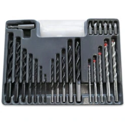 SET DE PERCAGE METAUX, BETON, BOIS + CHEVILLES EMBOUTS DE VISSAGE 300 Pièces