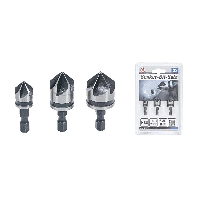 ASSORTIMENT DE 3 EMBOUTS DE FRAISAGE CONIQUES POUR VISSEUSE 12-16-19 Mm 4 ASSORTIMENT DE 3 EMBOUTS DE FRAISAGE CONIQUES POUR VISSEUSE 12-16-19 Mm â Image 2