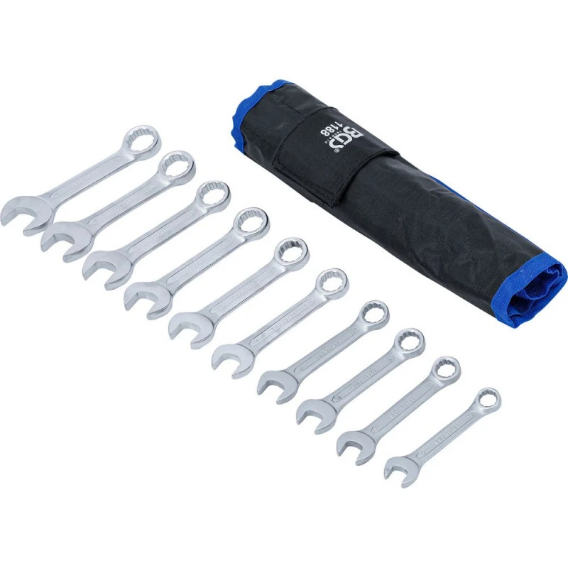 JEU DE 10 CLES COURTES MIXTES BGS (PLATE ET A OEIL) DE 10 A 19 MM 3 JEU DE 10 CLES COURTES MIXTES BGS (PLATE ET A OEIL) DE 10 A 19 MM