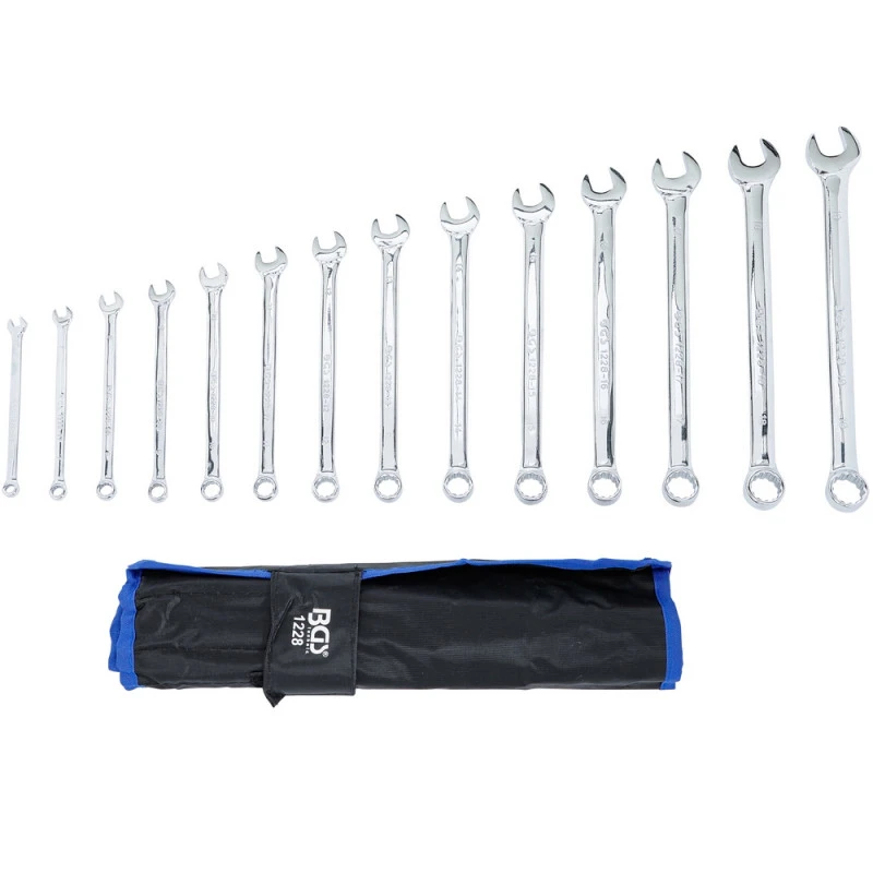 JEU DE 14 CLES PLATES MIXTES EXTRA LONGUES BGS - 6 à 19 Mm 4 JEU DE 14 CLES PLATES MIXTES EXTRA LONGUES BGS - 6 à 19 Mm – Image 2