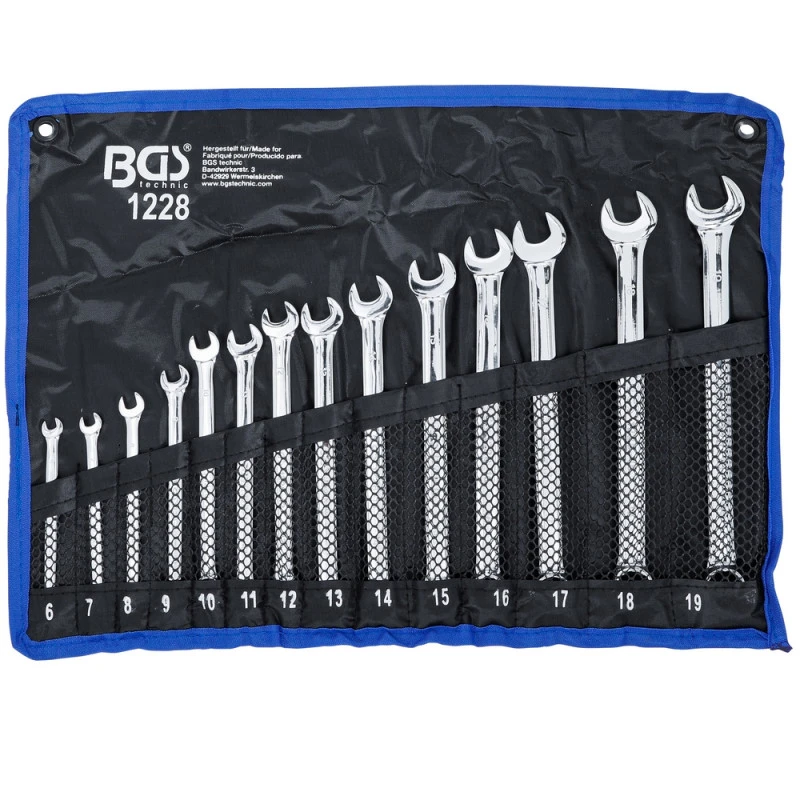JEU DE 14 CLES PLATES MIXTES EXTRA LONGUES BGS - 6 à 19 Mm 7 JEU DE 14 CLES PLATES MIXTES EXTRA LONGUES BGS - 6 à 19 Mm – Image 5