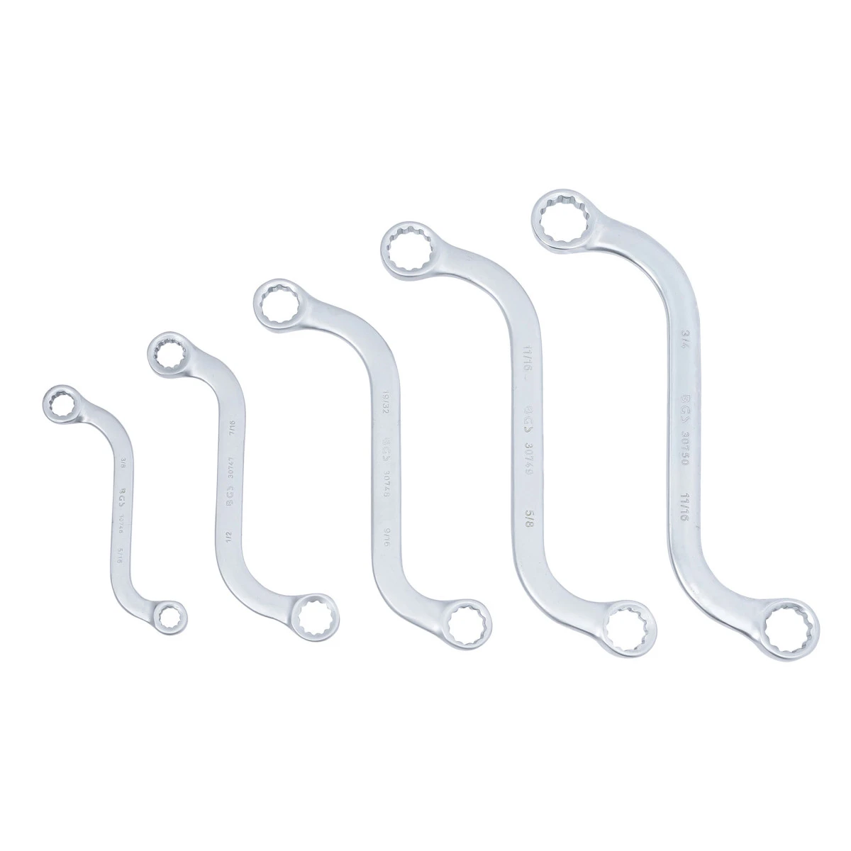 JEU DE 5 CLES POLYGONALES COTES POUCES FORME S DE 3/8 à 3/4 5 JEU DE 5 CLES POLYGONALES COTES POUCES FORME S DE 3/8 à 3/4 – Image 3