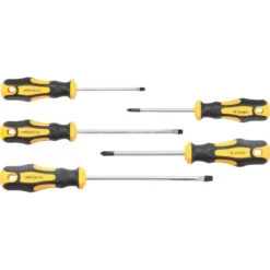 JEU DE 5 TOURNEVIS PLATS ET CRUCIFORMES PHILLIPS
