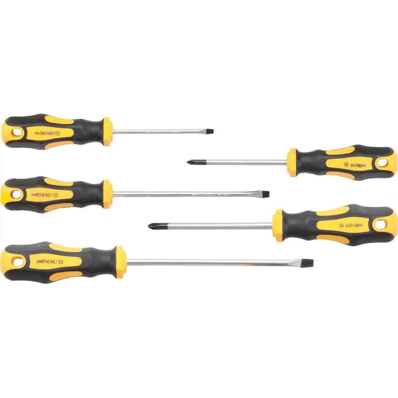 JEU DE 5 TOURNEVIS PLATS ET CRUCIFORMES PHILLIPS 3 JEU DE 5 TOURNEVIS PLATS ET CRUCIFORMES PHILLIPS