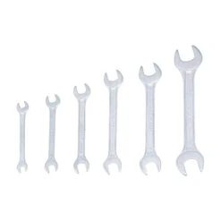 JEU DE 6 CLES PLATES FOURCHES DOUBLES DE 6 à 19 Mm -Magasin D'outils Pour La Maison jeu de 6 cles plates fourches doubles de 6 a 19 mm 1