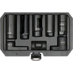 YATO JEU DE 7 DOUILLES 1/2 Et 3/8 A CHOC ASSORTIES POUR SONDES LAMBDA DITES A OXYGENE