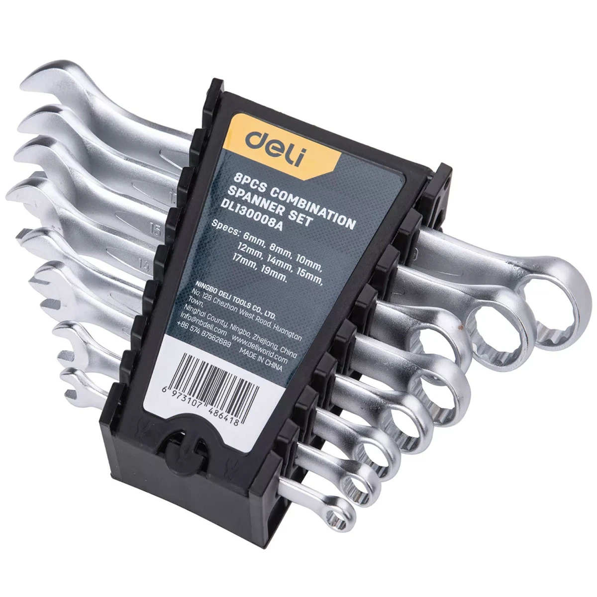 Deli JEU DE 8 CLES MIXTES DE 6 - 8 - 10 - 12 - 14 - 15 - 17 ET 19 Mm 5 Deli JEU DE 8 CLES MIXTES DE 6 - 8 - 10 - 12 - 14 - 15 - 17 ET 19 Mm – Image 3