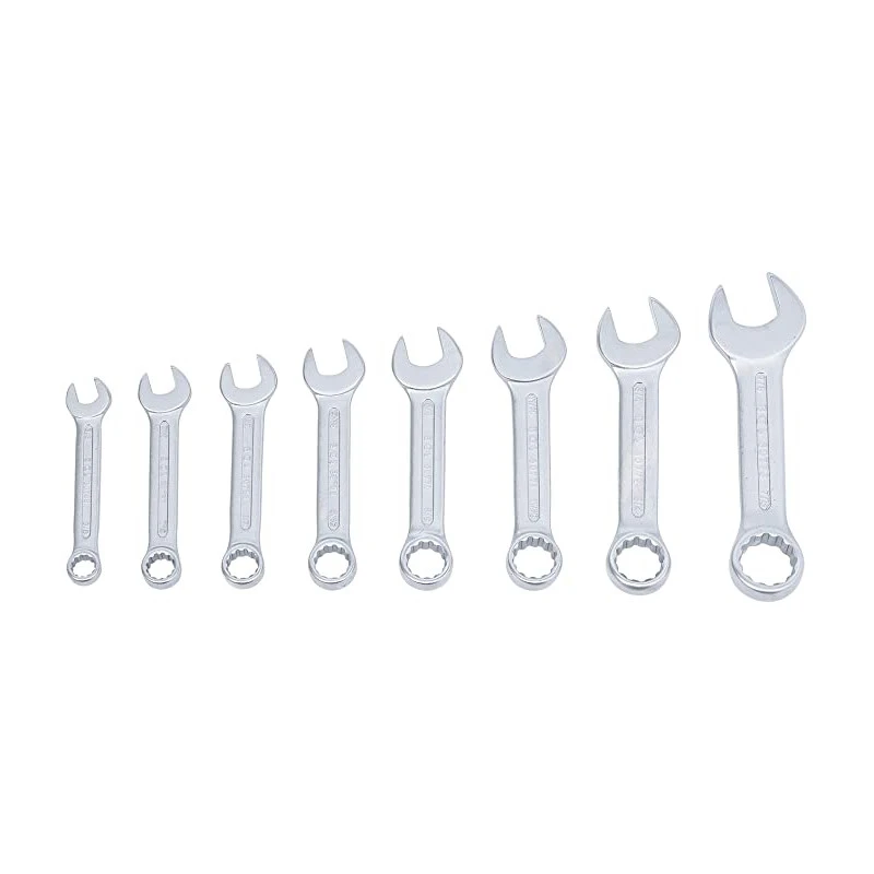 JEU DE 8 CLES MIXTES A OEIL PLATES EXTRA COURTES EN POUCE DE 3/8 A 7/8 BGS 5 JEU DE 8 CLES MIXTES A OEIL PLATES EXTRA COURTES EN POUCE DE 3/8 A 7/8 BGS – Image 3