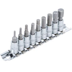 JEU DE 9 DOUILLES A EMBOUTS 6 PANS MALES COTES POUCES De 3/32 à 3/8 POUR CLIQUET -Magasin D'outils Pour La Maison jeu de 9 embouts 6 pans males cotes pouces de 3 32 a 3 8 pour cliquet 1 4 1