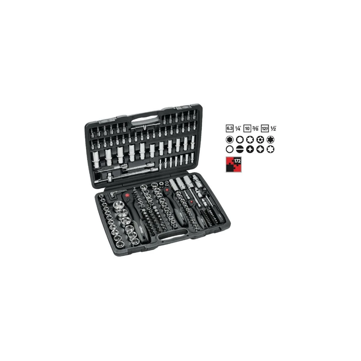 TOP PROMO MALLETTE VIGOR JEU DE CLES A DOUILLES - 172 OUTILS 6 TOP PROMO MALLETTE VIGOR JEU DE CLES A DOUILLES - 172 OUTILS – Image 4