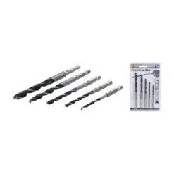 ASSORTIMENT DE 5 FORETS MECHES A BOIS DE 4 A 10 MM 6 PANS 1/4 POUR VISSEUSES -Magasin D'outils Pour La Maison jeu de meches bois 4 10 mm six pans 5 pcs 1