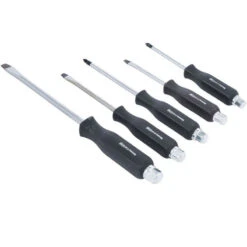 PROMO : JEU DE 5 TOURNEVIS PLATS ET CRUCIFORMES PZ MANCHE TRAVERSANT -Magasin D'outils Pour La Maison jeu de tournevis plats et cruciformes pz manche traversants 3