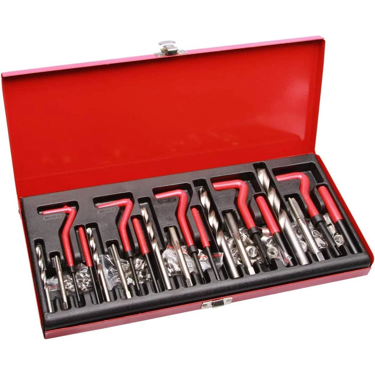 KIT DE REPARATION DES FILETAGES M5 - M6 - M8 - M10 - M12 TYPE HELICOIL 130 PCS.