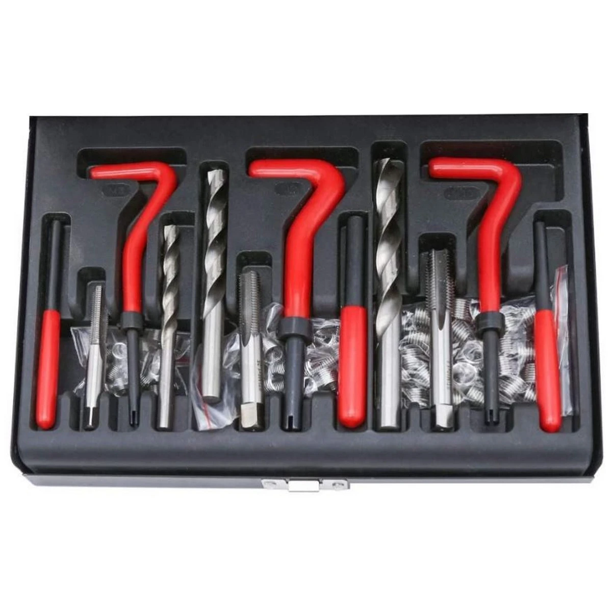 KIT DE REPARATION DES FILETAGES M6 - M8 - M10 TYPE HELICOIL- 87 PIECES 3 KIT DE REPARATION DES FILETAGES M6 - M8 - M10 TYPE HELICOIL- 87 PIECES