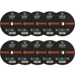 YATO LOT 10 DISQUES 75 X 2 X 10 Mm A TRONCONNER POUR MEULEUSES PNEUMATIQUES