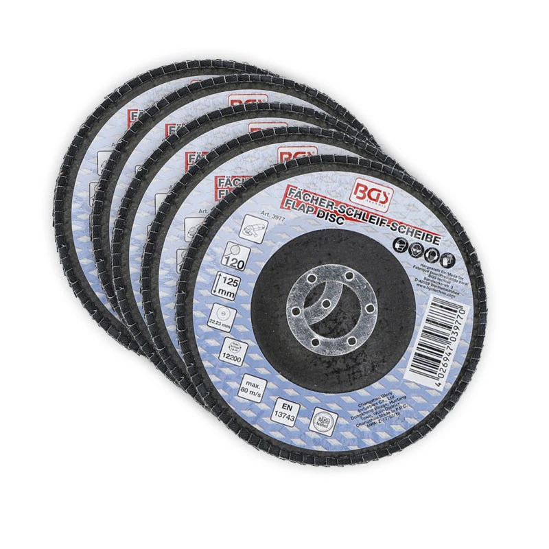 LOT 5 DISQUES Ø 125 Mm 22 Mm A LAMELLES BGS GRAIN DE 120 3 LOT 5 DISQUES Ø 125 Mm 22 Mm A LAMELLES BGS GRAIN DE 120