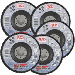 LOT 5 DISQUES Ø 125 Mm 22 Mm A LAMELLES BGS GRAIN DE 60 -Magasin D'outils Pour La Maison lot 5 disques a lamelles bgs o 125 mm 22mm grain de 60 1