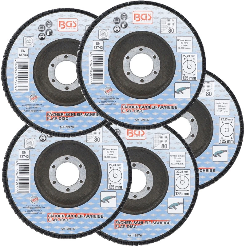 LOT 5 DISQUES Ø 125 Mm 22 Mm A LAMELLES BGS GRAIN DE 80 5 LOT 5 DISQUES Ø 125 Mm 22 Mm A LAMELLES BGS GRAIN DE 80 – Image 3