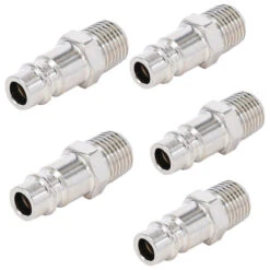 LOT 5 EMBOUTS POUR RACCORD PNEUMATIQUE EURO BGS TECHNIC FILETAGE MALE 1/4 BSP