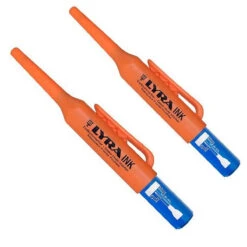 LYRA PROMO LOT DE 2 MARQUEURS BLEUS A POINTE PROFILEE FINE