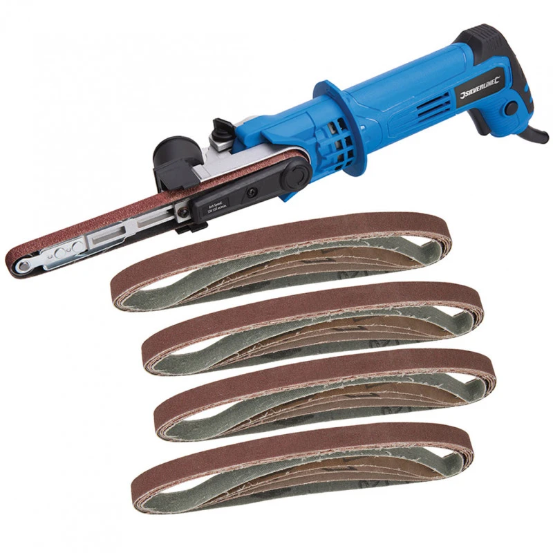 Silverline LOT LIME ELECTRIQUE BANDE ETROITE DE 13 X 457 MM + 20 BANDES ASSORTIES 3 Silverline LOT LIME ELECTRIQUE BANDE ETROITE DE 13 X 457 MM + 20 BANDES ASSORTIES